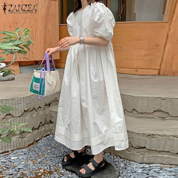 dresses elegant ruffle dress women's puff sleeve sundress 2021 casual solid maxi vestidos female o neck high waist robe plus size, Black;gray
dresses elegant ruffle dress women's puff sleeve sundress 2021 casual solid maxi vestidos female o neck high waist robe plus size, Black;gray