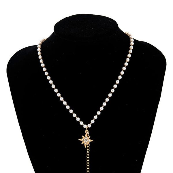 aprilwell pearl drop necklace for women aesthetic gold tail chain female shinny star pendant halskette 2021 jewelry wholesale chains, Silver
aprilwell pearl drop necklace for women aesthetic gold tail chain female shinny star pendant halskette 2021 jewelry wholesale chains, Silver
