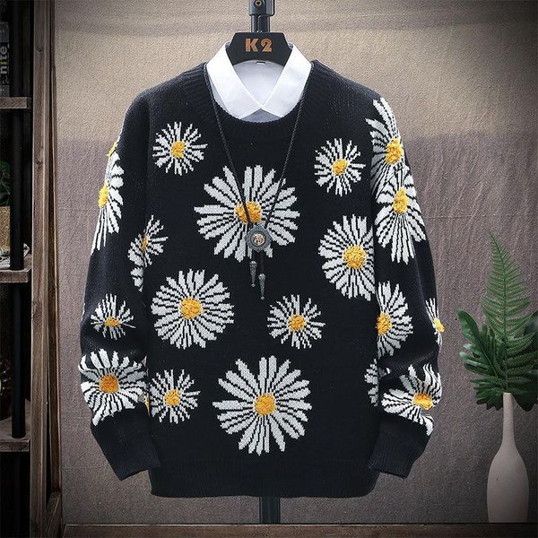 men's sweaters chrysanthemum logo round neck sweater spot straight tube type korean version trend autumn casual black youth pullover, White;black
men's sweaters chrysanthemum logo round neck sweater spot straight tube type korean version trend autumn casual black youth pullover, White;black