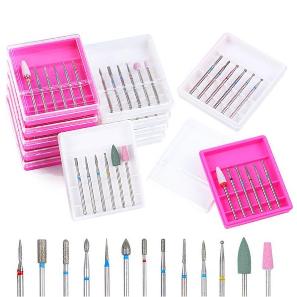 nail art equipment 6pcs ceramic diamond milling cutter for manicure drill electric machine accessories bits set burr pedicure tools kits, Silver 
nail art equipment 6pcs ceramic diamond milling cutter for manicure drill electric machine accessories bits set burr pedicure tools kits, Silver