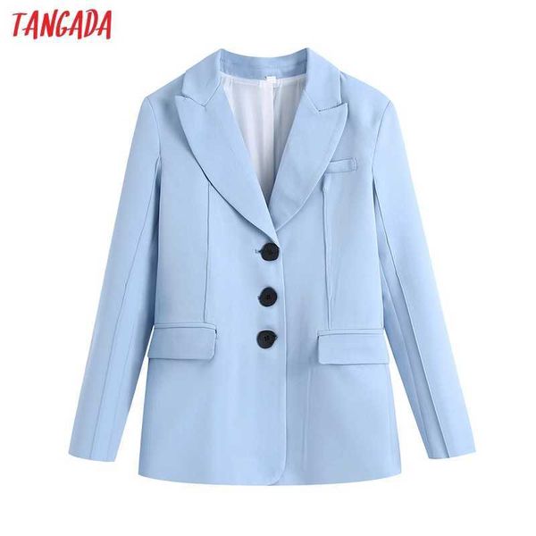 tangada women fashion elegant blue blazer coat vintage long sleeve pockets female outerwear chic veste be92 210609, White;black
tangada women fashion elegant blue blazer coat vintage long sleeve pockets female outerwear chic veste be92 210609, White;black