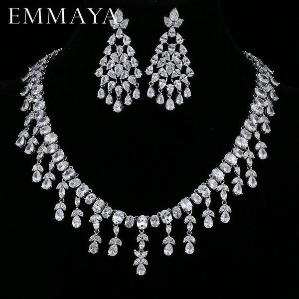 earrings & necklace emmaya femme bijoux cz jewelry sets for women wedding party fashion jewellery accessory, Silver
earrings & necklace emmaya femme bijoux cz jewelry sets for women wedding party fashion jewellery accessory, Silver