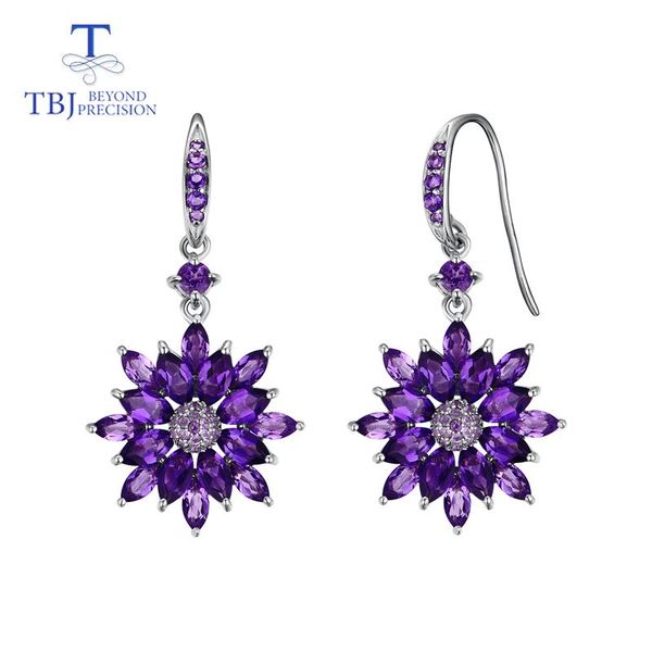 tbj,flower shape vintage drop dangle earring with natural african amethyst gemstone fine jewelry for women daily wear gift & chandelier, Silver
tbj,flower shape vintage drop dangle earring with natural african amethyst gemstone fine jewelry for women daily wear gift & chandelier, Silver