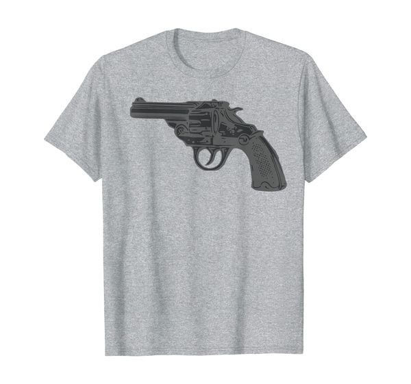 revolver pistol handgun side arm six-shooter thirty-eight t-shirt, White;black
revolver pistol handgun side arm six-shooter thirty-eight t-shirt, White;black