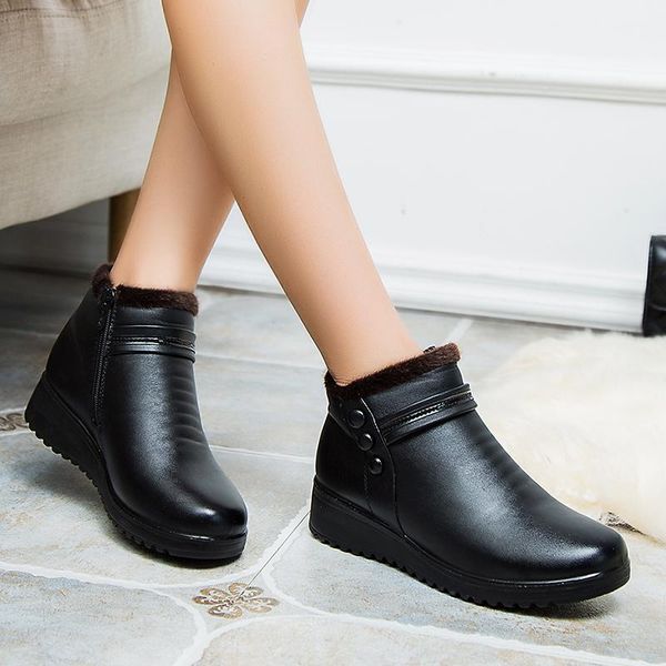 boots 2021 fashion winter ladies leather ankle autumn plush wedges women shoes, Black
boots 2021 fashion winter ladies leather ankle autumn plush wedges women shoes, Black