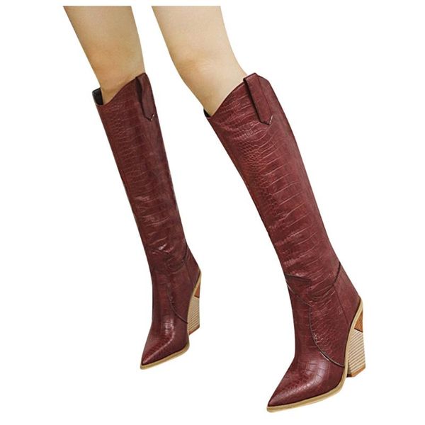 boots women's wedges pointed toe comfortable embroidered western rodeo cowboy slip-on solid color knee-length long, Black
boots women's wedges pointed toe comfortable embroidered western rodeo cowboy slip-on solid color knee-length long, Black