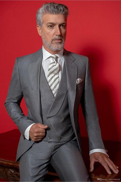custom made two button groom tuxedos grey groomsmen (jacket+vest+pants) man suit wedding men suits blazer men's & blazers, White;black
custom made two button groom tuxedos grey groomsmen (jacket+vest+pants) man suit wedding men suits blazer men's & blazers, White;black