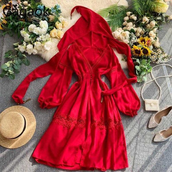 women high street dress spring autumn hooded empire puff sleeve button lace up midi harajuku female fashion dresses 210531, Black;gray
women high street dress spring autumn hooded empire puff sleeve button lace up midi harajuku female fashion dresses 210531, Black;gray
