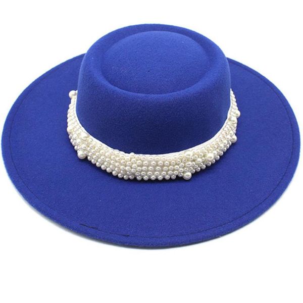 wide brim hats wholesale fedora pearl chain jazz for women and men winter cap panama vantage bowler hat, Blue;gray
wide brim hats wholesale fedora pearl chain jazz for women and men winter cap panama vantage bowler hat, Blue;gray