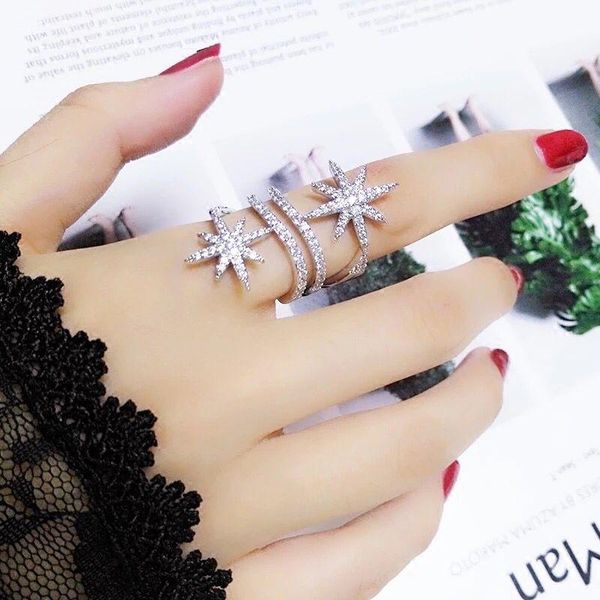 wedding rings star luxury pentagram open + cz zircon fashion crystal ring ladies bride party dress accessories, Slivery;golden
wedding rings star luxury pentagram open + cz zircon fashion crystal ring ladies bride party dress accessories, Slivery;golden