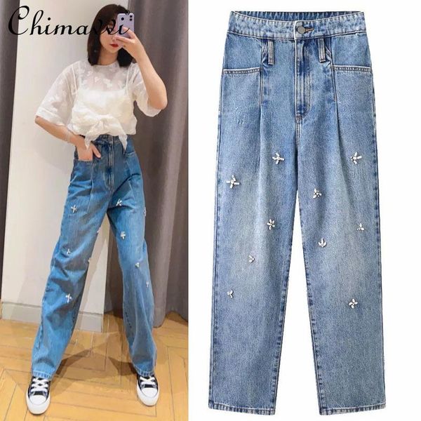 women's jeans 2021 summer all-matching beaded slimming casual tappered pants fashion high-waist blue trousers for women
women's jeans 2021 summer all-matching beaded slimming casual tappered pants fashion high-waist blue trousers for women