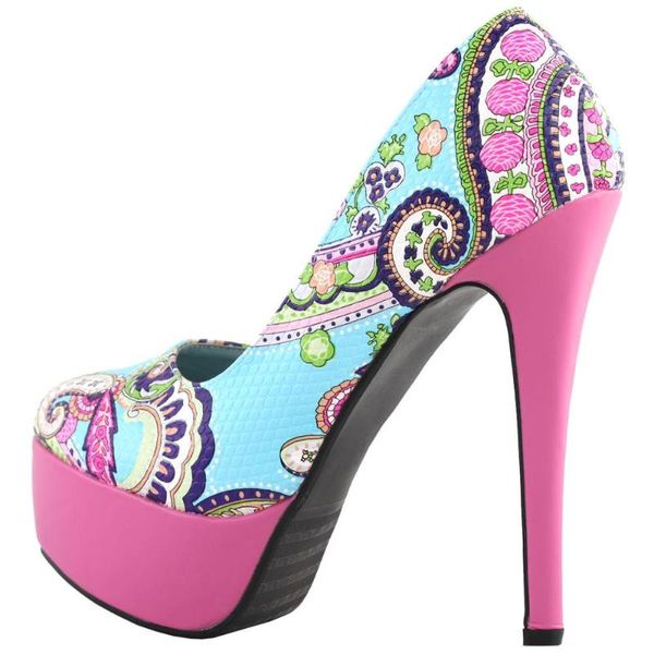 dress shoes lf80885 show story amazing floral pattern round toe platform stiletto high heel pumps, Black
dress shoes lf80885 show story amazing floral pattern round toe platform stiletto high heel pumps, Black