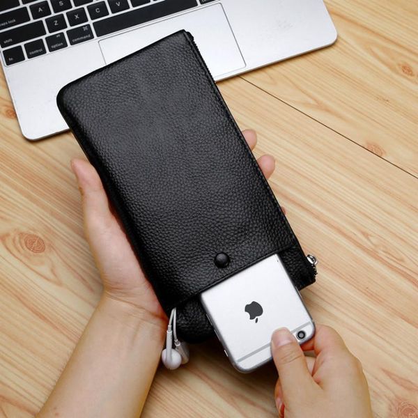 genuine leather clutch bag women wallets ladies hand woman phone wallet card holder coin purse money long purses cartera, Red;black
genuine leather clutch bag women wallets ladies hand woman phone wallet card holder coin purse money long purses cartera, Red;black