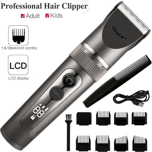 lcd professional hair clipper men barber beard trimmer rechargeable cutting machine ceramic blade waterproof 3 speed haircut kid 220119
lcd professional hair clipper men barber beard trimmer rechargeable cutting machine ceramic blade waterproof 3 speed haircut kid 220119