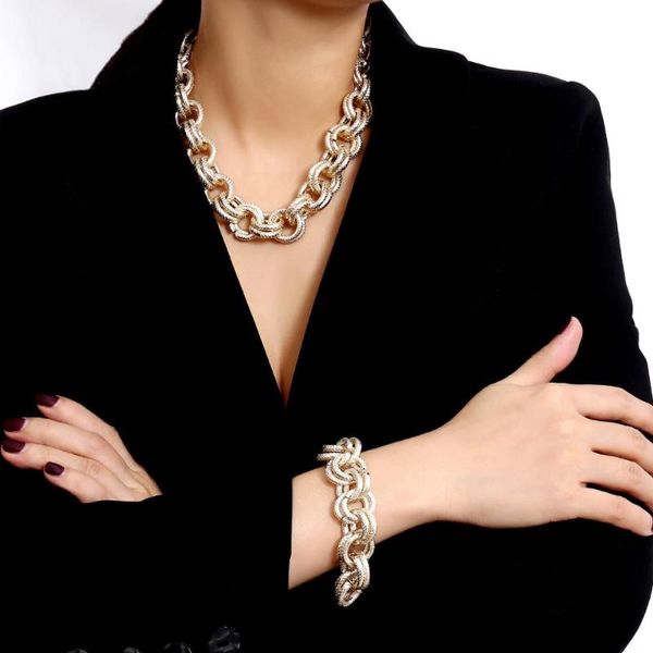 earrings & necklace jshine hip hop punk cuban big chunky chain bracelet steampunk men gothic twisted choker for women jewelry, Silver
earrings & necklace jshine hip hop punk cuban big chunky chain bracelet steampunk men gothic twisted choker for women jewelry, Silver