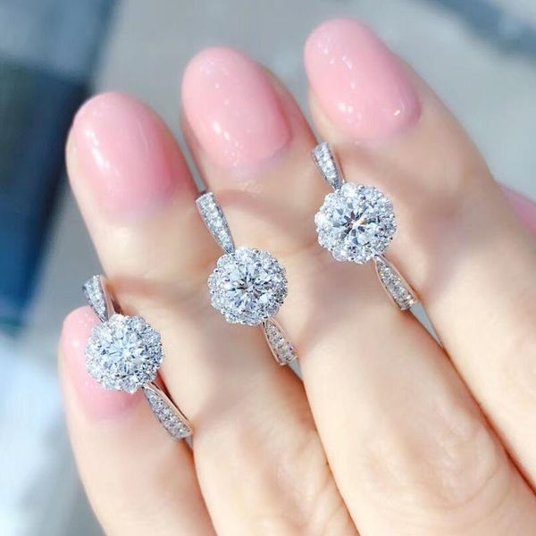 cluster rings luxury solid silver simulated diamond engagement ring jewelry 925 sterling wedding finger flower for women, Golden;silver
cluster rings luxury solid silver simulated diamond engagement ring jewelry 925 sterling wedding finger flower for women, Golden;silver