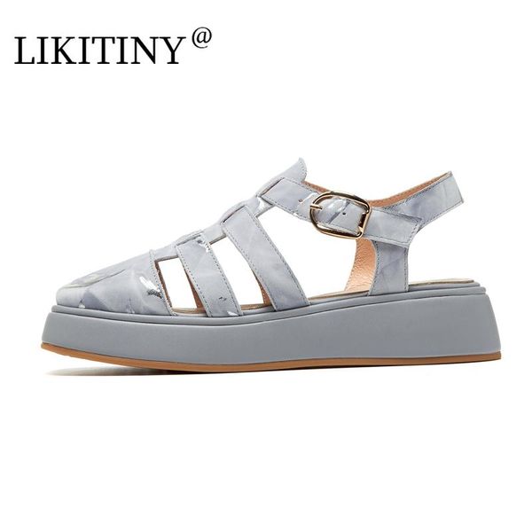 sandals likitiny 2021 summer flat platform wowen's shoes buckle strap round toe genuine leather casual gladiator ladies, Black
sandals likitiny 2021 summer flat platform wowen's shoes buckle strap round toe genuine leather casual gladiator ladies, Black
