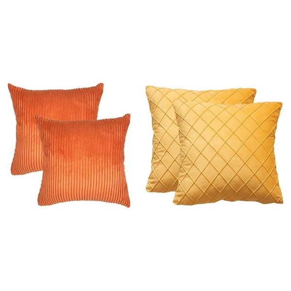 pillow case 2pcs corduroy velvet striped solid throw covers orange with square plaid
pillow case 2pcs corduroy velvet striped solid throw covers orange with square plaid