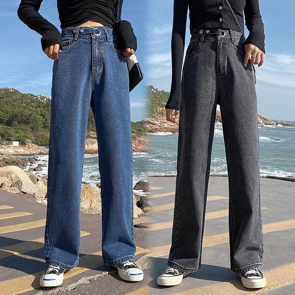 women's jeans 2021 black high waist straight denim pants women spring casual loose wide leg trousers girls baggy, Blue
women's jeans 2021 black high waist straight denim pants women spring casual loose wide leg trousers girls baggy, Blue