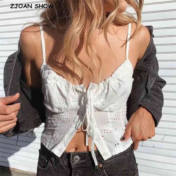 embroidery hollow out lacing up v neckline camis women summer ruched short tank retro cool girl slim crop tees 210429, White
embroidery hollow out lacing up v neckline camis women summer ruched short tank retro cool girl slim crop tees 210429, White
