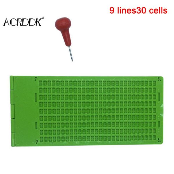 refills 9 lines 30 cells/4 28 cells/27 line cells braille writing slate with stylus fc, Black;red
refills 9 lines 30 cells/4 28 cells/27 line cells braille writing slate with stylus fc, Black;red