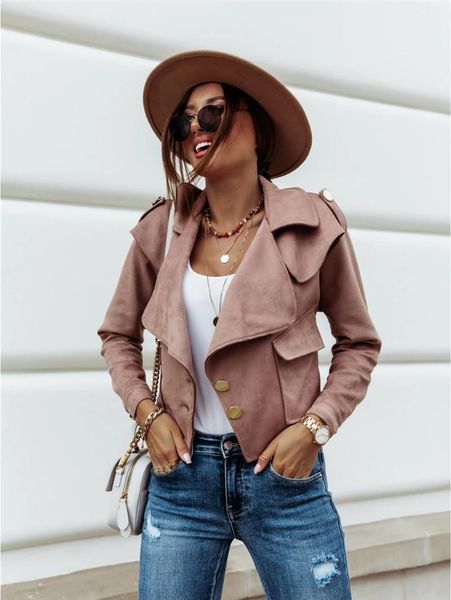 women's jackets women short jacket lapel single button simple style solid color spring autumn clothing streetwear coat female, Black;brown
women's jackets women short jacket lapel single button simple style solid color spring autumn clothing streetwear coat female, Black;brown