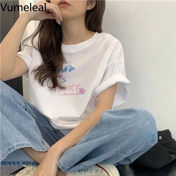 women's t-shirt the korean loose short-sleeved for summer y2k aesthetic t shirt women shirts, White
women's t-shirt the korean loose short-sleeved for summer y2k aesthetic t shirt women shirts, White