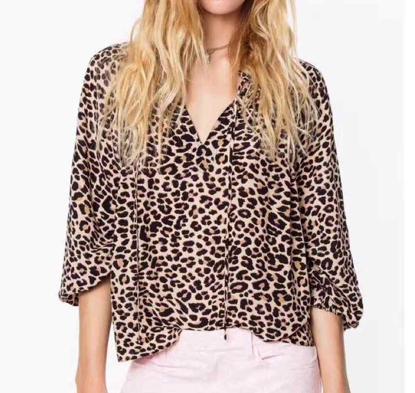 shirt 2021 autumn leopard print pleated loose v-neck long sleeve blouse women b6i5, White
shirt 2021 autumn leopard print pleated loose v-neck long sleeve blouse women b6i5, White