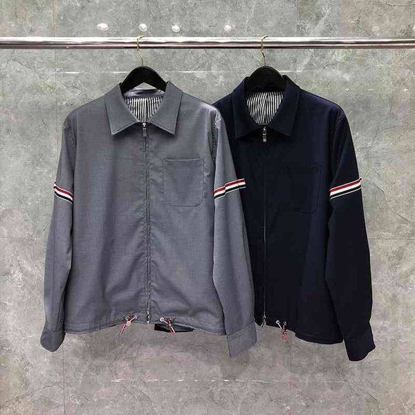 downs fashion tb thom brand jacket men zipper cardigans clothing spring autumn striped loose turn down collar solid casual coat, Black
downs fashion tb thom brand jacket men zipper cardigans clothing spring autumn striped loose turn down collar solid casual coat, Black