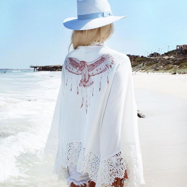 beach clothes cardigan swimwears eagle pattern printed bikini swimsuit outer blouse thin long sleeved sun protection jacket women's swi, White;black
beach clothes cardigan swimwears eagle pattern printed bikini swimsuit outer blouse thin long sleeved sun protection jacket women's swi, White;black