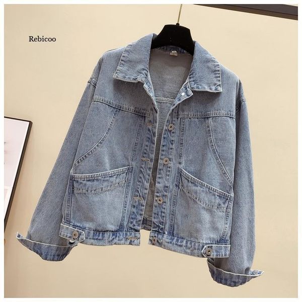 women's jackets women lapel collar jeans jacket female outerwear casual short denim coat ladies bf style oversize spring and autumn, Black;brown
women's jackets women lapel collar jeans jacket female outerwear casual short denim coat ladies bf style oversize spring and autumn, Black;brown