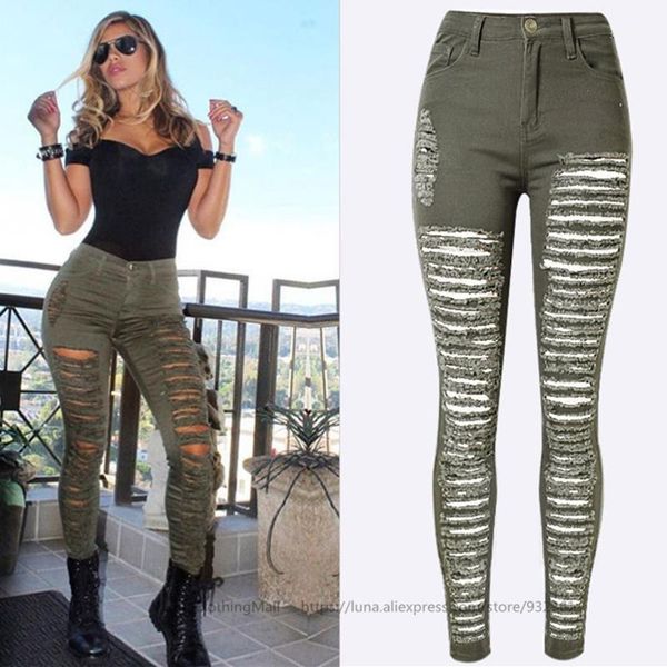 women's jeans fashion high waist stripe ripped skinny for women green denim pants pencil leg jean plus size 441, Blue
women's jeans fashion high waist stripe ripped skinny for women green denim pants pencil leg jean plus size 441, Blue