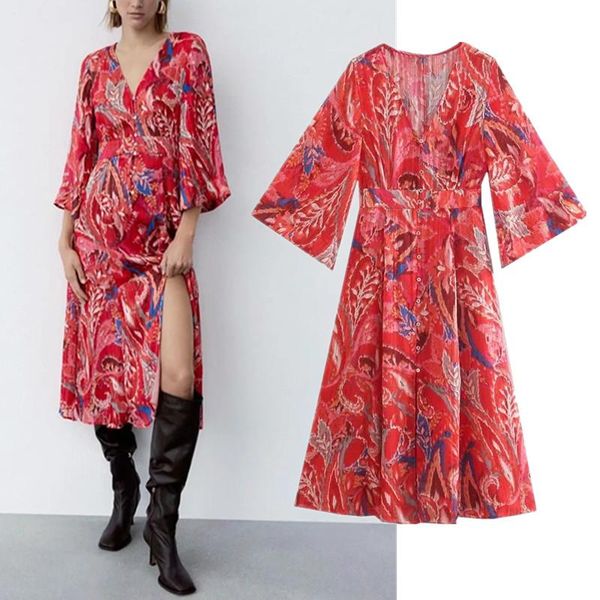 casual dresses zbza 2021 fall ladies metallic color thread flower print trumpet sleeve v-neck fashion dress, Black;gray
casual dresses zbza 2021 fall ladies metallic color thread flower print trumpet sleeve v-neck fashion dress, Black;gray