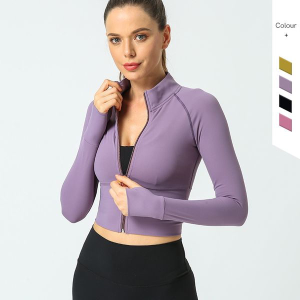 women's t-shirt 2021 nude yoga cloth women's autumn and winter zipper long sleeve slim running fitns et, White
women's t-shirt 2021 nude yoga cloth women's autumn and winter zipper long sleeve slim running fitns et, White