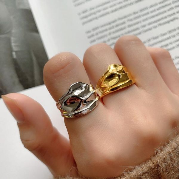 cluster rings silvology 925 sterling silver irregular concave tin foil texture japan korea fashionable for women office jewelry, Golden;silver
cluster rings silvology 925 sterling silver irregular concave tin foil texture japan korea fashionable for women office jewelry, Golden;silver