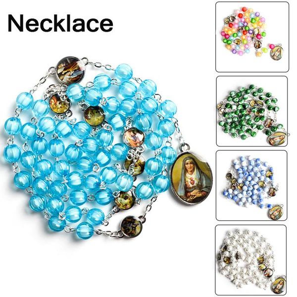 pendant necklaces 15 style vintage religious round bead prayer rosary necklace virgin mary jesus stylish catholic cross women's jewelle, Silver
pendant necklaces 15 style vintage religious round bead prayer rosary necklace virgin mary jesus stylish catholic cross women's jewelle, Silver