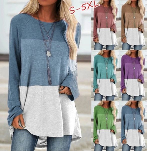 spring autumn round oversized t-shirt long sleeve color matching women's casual loose cotton female clothes tunic tees 220224, White
spring autumn round oversized t-shirt long sleeve color matching women's casual loose cotton female clothes tunic tees 220224, White