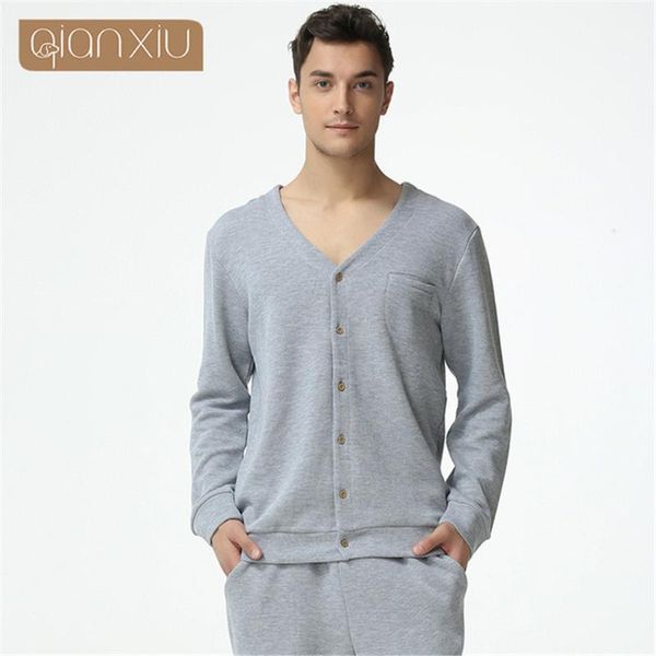men's sleepwear qianxiu pajamas v-neck long-sleeve cotton lounge wear couples set men sleep & couple pajama sets fashion, Black;brown
men's sleepwear qianxiu pajamas v-neck long-sleeve cotton lounge wear couples set men sleep & couple pajama sets fashion, Black;brown