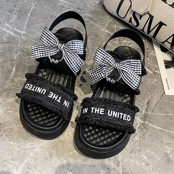 sandals 2021 summer fashion women bow tie casual sports thick bottom women's are light and comfortable, Black
sandals 2021 summer fashion women bow tie casual sports thick bottom women's are light and comfortable, Black