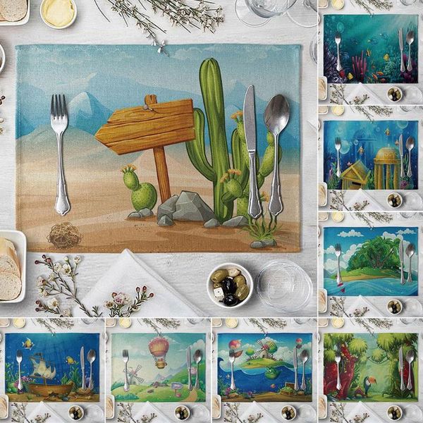 mats & pads 42x32cm underwater scene print heat insulation waterproof anti-skid placemat bowl cup pad kitchen table decoration
mats & pads 42x32cm underwater scene print heat insulation waterproof anti-skid placemat bowl cup pad kitchen table decoration