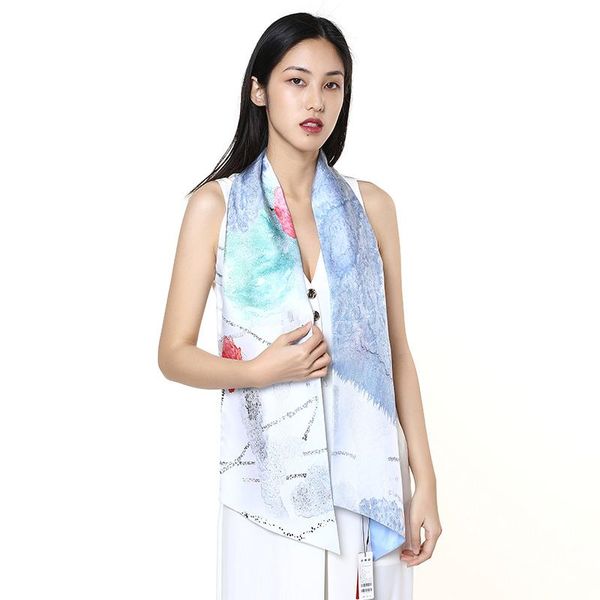 in same silk scarves female long mulberry double scarf shawls towels the spring and autumn thin model, Blue;gray
in same silk scarves female long mulberry double scarf shawls towels the spring and autumn thin model, Blue;gray