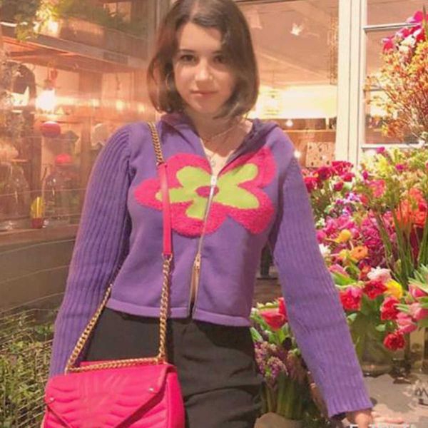 women's sweaters vintage floral knitted sweater women spring autumn casual purple hooded cardigans retro chic streetwear short 9nx2, White;black
women's sweaters vintage floral knitted sweater women spring autumn casual purple hooded cardigans retro chic streetwear short 9nx2, White;black