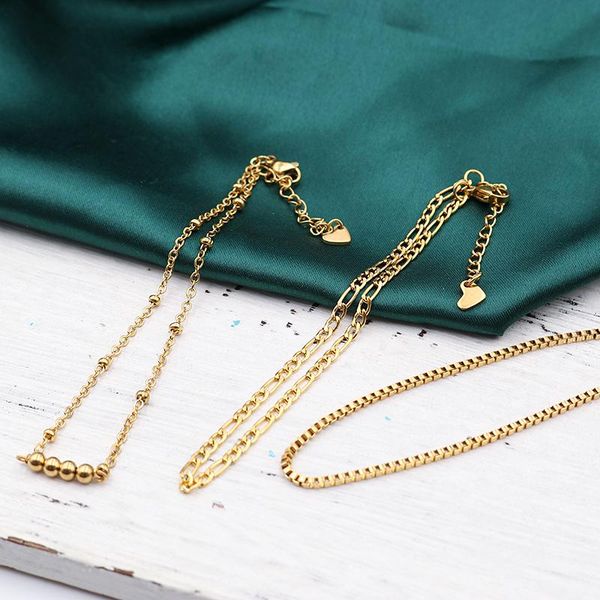 anklets 304 stainless steel round beads chain anklet jewelry gold color minimalist fashion women party gifts ank chains, Red;blue
anklets 304 stainless steel round beads chain anklet jewelry gold color minimalist fashion women party gifts ank chains, Red;blue