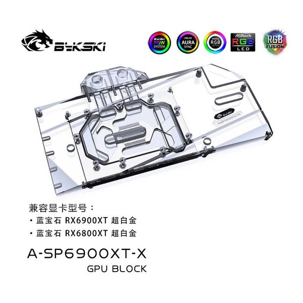 bykski water block use for sapphire radeon rx 6800xt/ rx6900xt nitro+ gpu card / full cover copper radiator rgb light fans & coolings
bykski water block use for sapphire radeon rx 6800xt/ rx6900xt nitro+ gpu card / full cover copper radiator rgb light fans & coolings