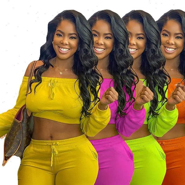 herfst nieuwe sport pak women tracksuits europese en amerikaanse vrouwen effen kleur slash hals t shirt broek twee delige set, Gray
herfst nieuwe sport pak women tracksuits europese en amerikaanse vrouwen effen kleur slash hals t shirt broek twee delige set, Gray