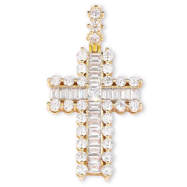 pendant necklaces omyfun factory price 3 colors cross necklace cz iced luxury hiphop bling jewelry rapper's fashion bijoux, Silver
pendant necklaces omyfun factory price 3 colors cross necklace cz iced luxury hiphop bling jewelry rapper's fashion bijoux, Silver