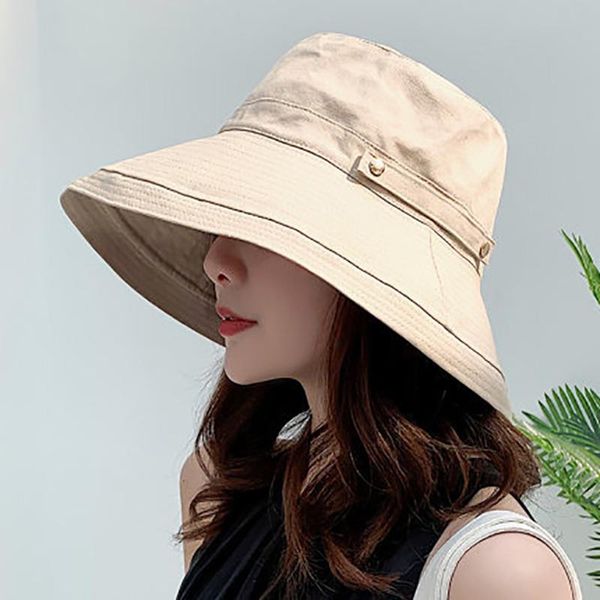 wide brim hats fashion ladies summer anti-ultraviolet sun visor female bucket hat beach double-sided solid color fisherman, Blue;gray
wide brim hats fashion ladies summer anti-ultraviolet sun visor female bucket hat beach double-sided solid color fisherman, Blue;gray