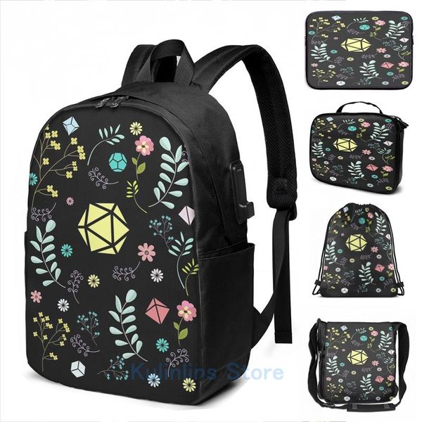 backpack funny graphic print flowers and dice set usb charge men school bags women bag travel laptop
backpack funny graphic print flowers and dice set usb charge men school bags women bag travel laptop