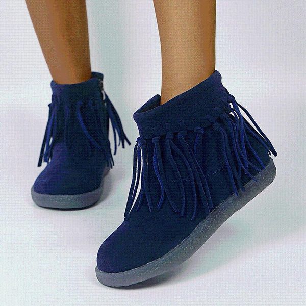 boots women tassel ankle boot 2021 autumn women's zip flock fringe footwear female vintage round toe shoe ladies casual flat plus size, Black
boots women tassel ankle boot 2021 autumn women's zip flock fringe footwear female vintage round toe shoe ladies casual flat plus size, Black