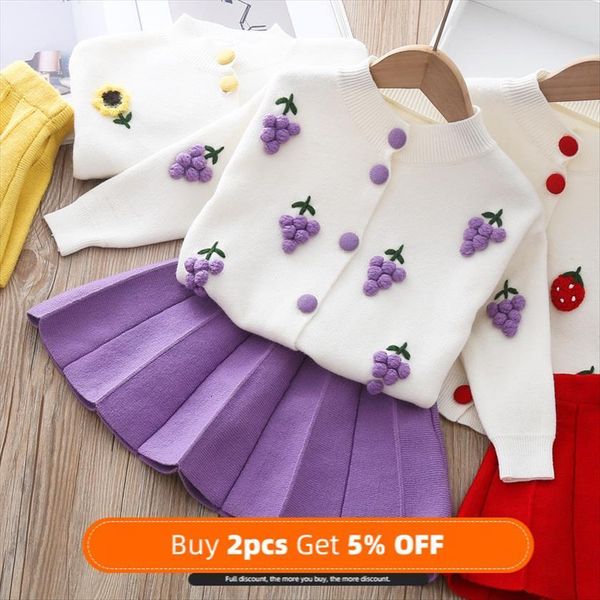 style girls christmas autumn clothing knitted piece cute sweater suit skirt warm cardigan pleated girl set, White
style girls christmas autumn clothing knitted piece cute sweater suit skirt warm cardigan pleated girl set, White